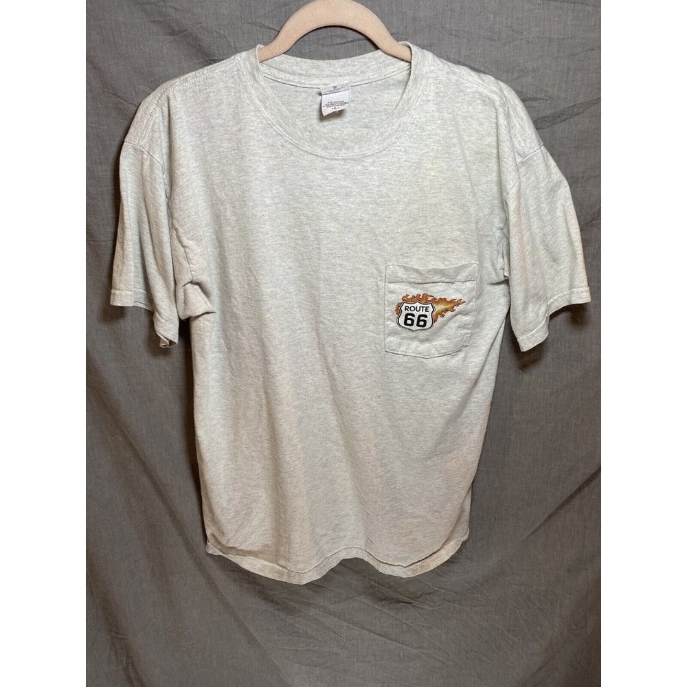 Route 66 Loyal To No One Shirt Adult Large Gray Short Sleeve Pullover Mens.